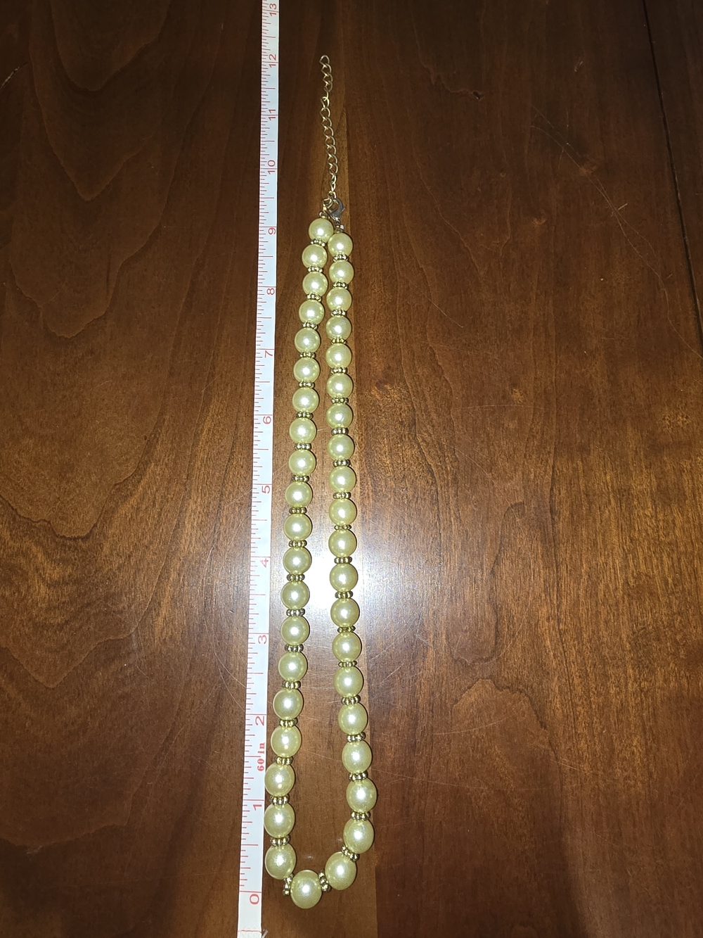 Green Pearl Beaded Necklace - Women Jewelry, New - Picture 6 of 6